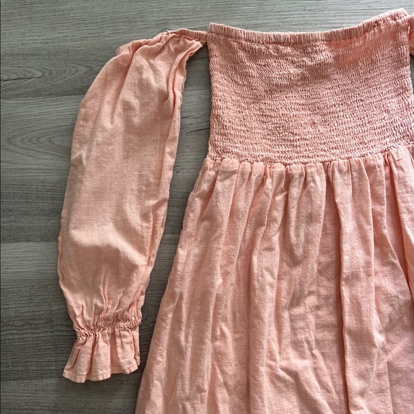 Christen Peach Linen Dress - Picture 13 of 16
